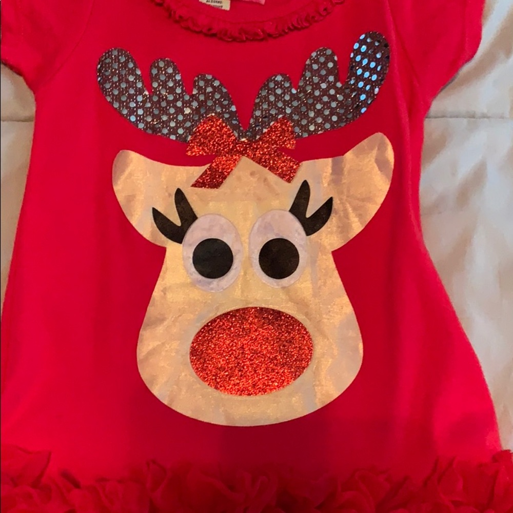 Tutu reindeer t-shirt dress